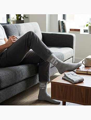 OZABI Calcetines para hombre con mensajes divertidos, paquete de 2 pares
