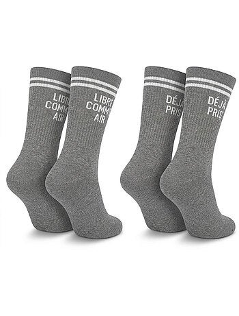 OZABI Calcetines para hombre con mensajes divertidos, paquete de 2 pares