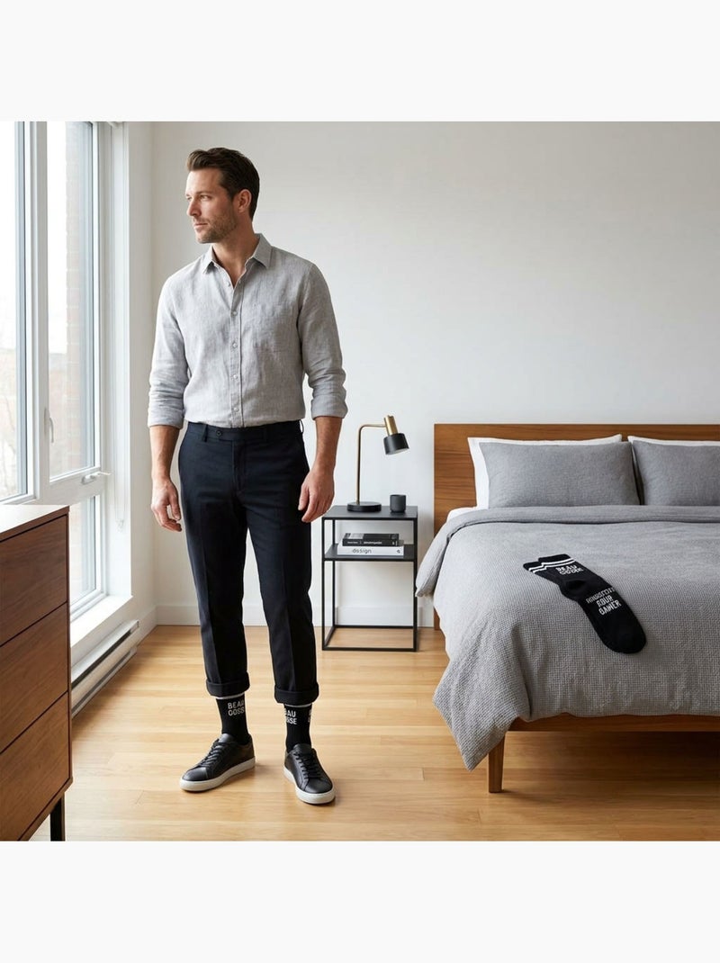 OZABI Calcetines para hombre con mensajes divertidos, paquete de 2 pares Negro Negro - Kiabi