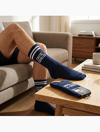 OZABI Calcetines para hombre con mensajes divertidos, paquete de 4 pares