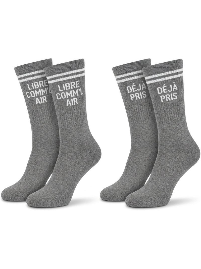 OZABI Calcetines para hombre con mensajes divertidos, paquete de 4 pares Negro Multicolor Azul - Kiabi