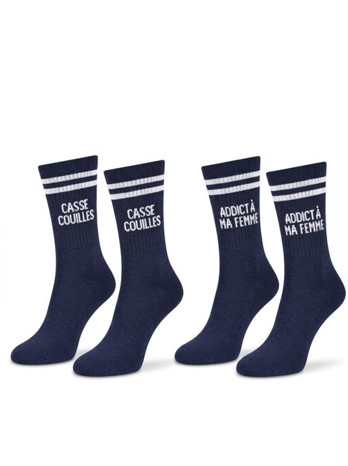 OZABI Calcetines para hombre con mensajes divertidos, paquete de 4 pares - Kiabi OZABI Calcetines para hombre con mensajes divertidos, paquete de 4 pares - Kiabi