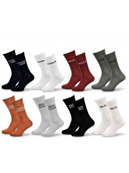 OZABI Calcetines para hombre con mensajes divertidos, paquete de 8 pares - Kiabi