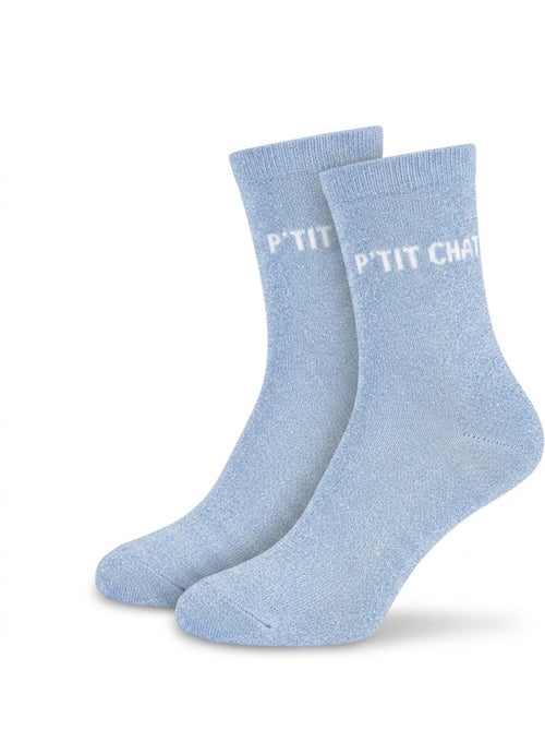 OZABI Calcetines para niña con lentejuelas y mensaje divertido - Kiabi