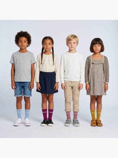 OZABI Calcetines para niña con lentejuelas y mensaje divertido - Kiabi