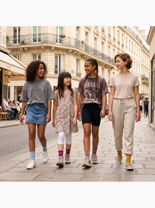 OZABI Calcetines para niña con lentejuelas y mensaje divertido - Kiabi