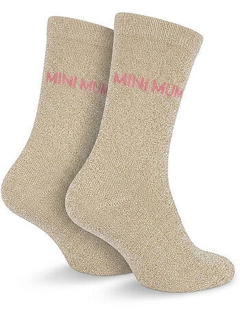 OZABI Calcetines para niña con lentejuelas y mensaje divertido