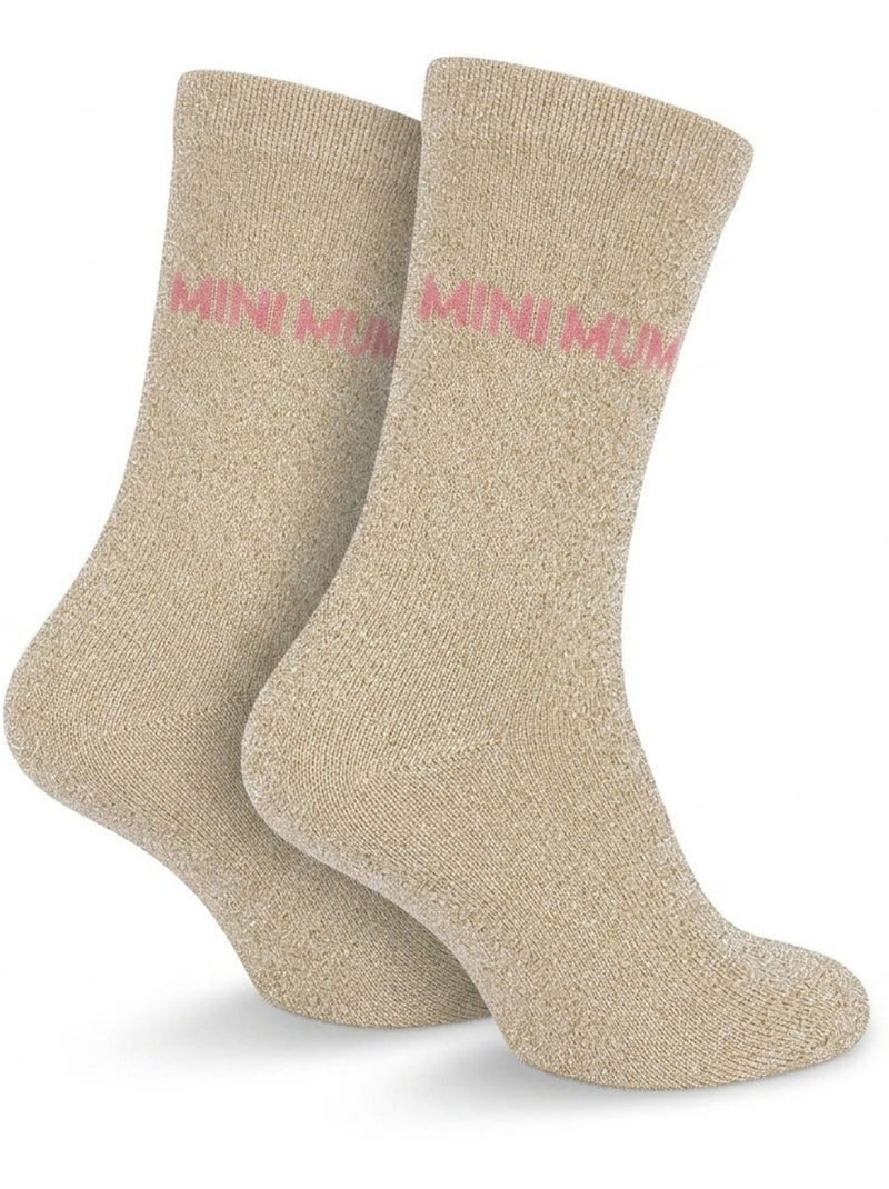 OZABI Calcetines para niña con lentejuelas y mensaje divertido Beige - Kiabi