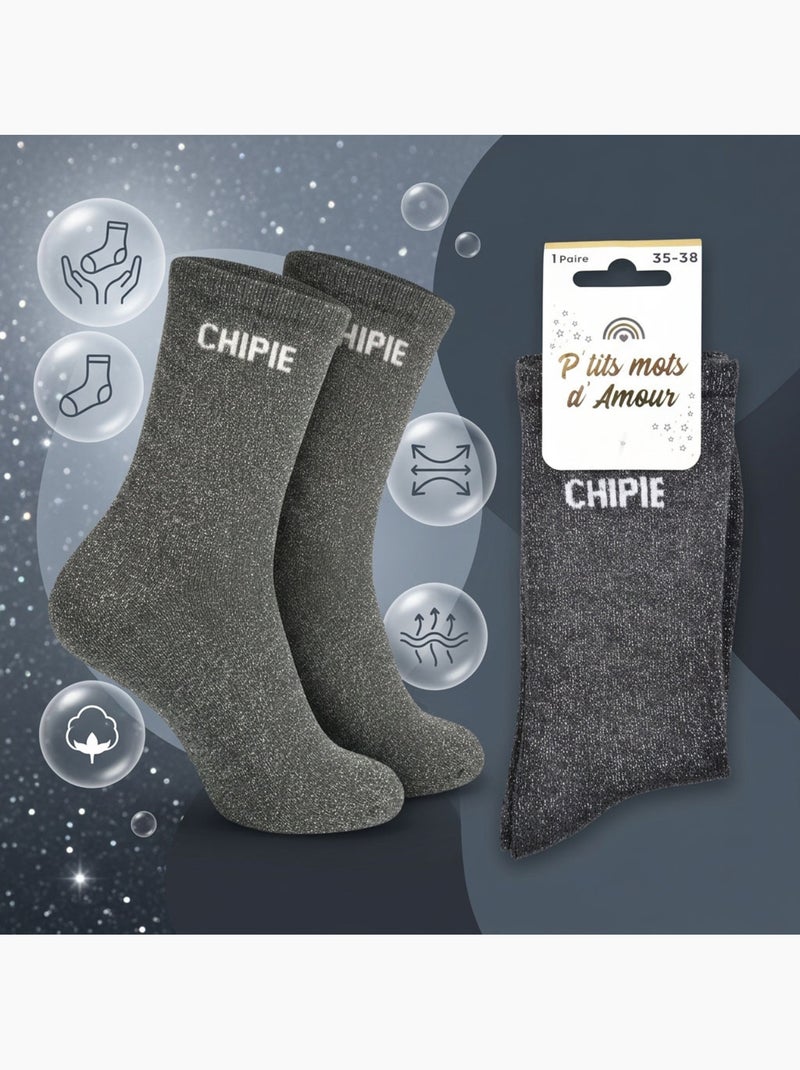 OZABI Calcetines para niña con lentejuelas y mensajes divertidos, paquete de 8 pares Verde/Amarillo/Negro - Kiabi