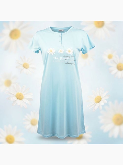 OZABI Camisón de mujer de microfibra con mangas cortas - Kiabi