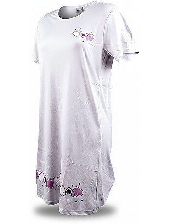 OZABI Camisón de mujer de microfibra con mangas cortas