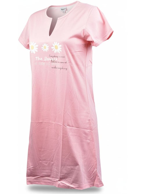 OZABI Camisón de mujer de microfibra con mangas cortas - Kiabi