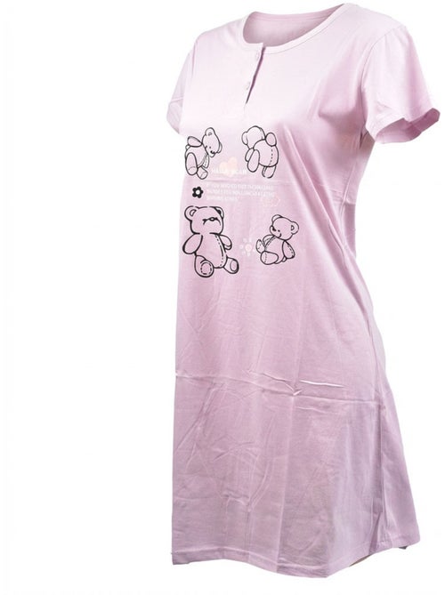OZABI Camisón de mujer de microfibra con mangas cortas - Kiabi