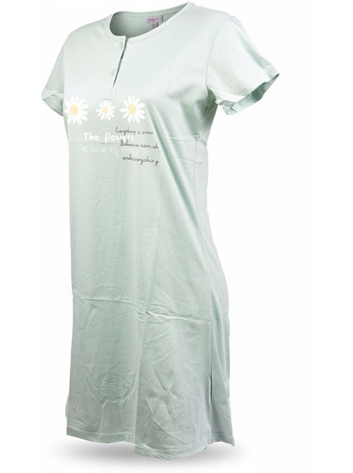 OZABI Camisón de mujer de microfibra con mangas cortas - Kiabi