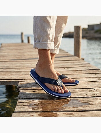 OZABI: chanclas para hombre cómodas, con suela gruesa antideslizante de densidad múltiple