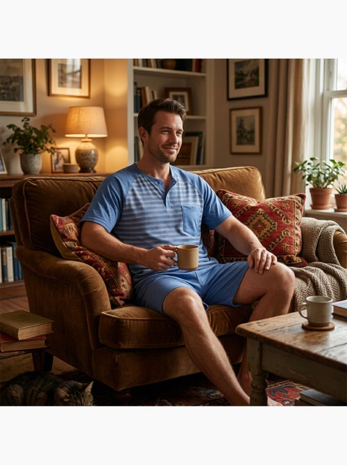 OZABI Conjunto de pijama corto de algodón para hombre - Kiabi