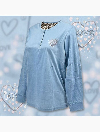 OZABI Conjunto de pijama largo para mujer con mangas largas