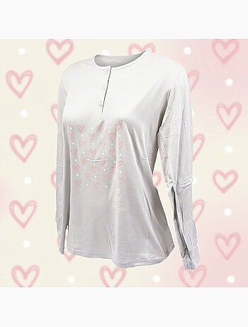 OZABI Conjunto de pijama largo para mujer con mangas largas