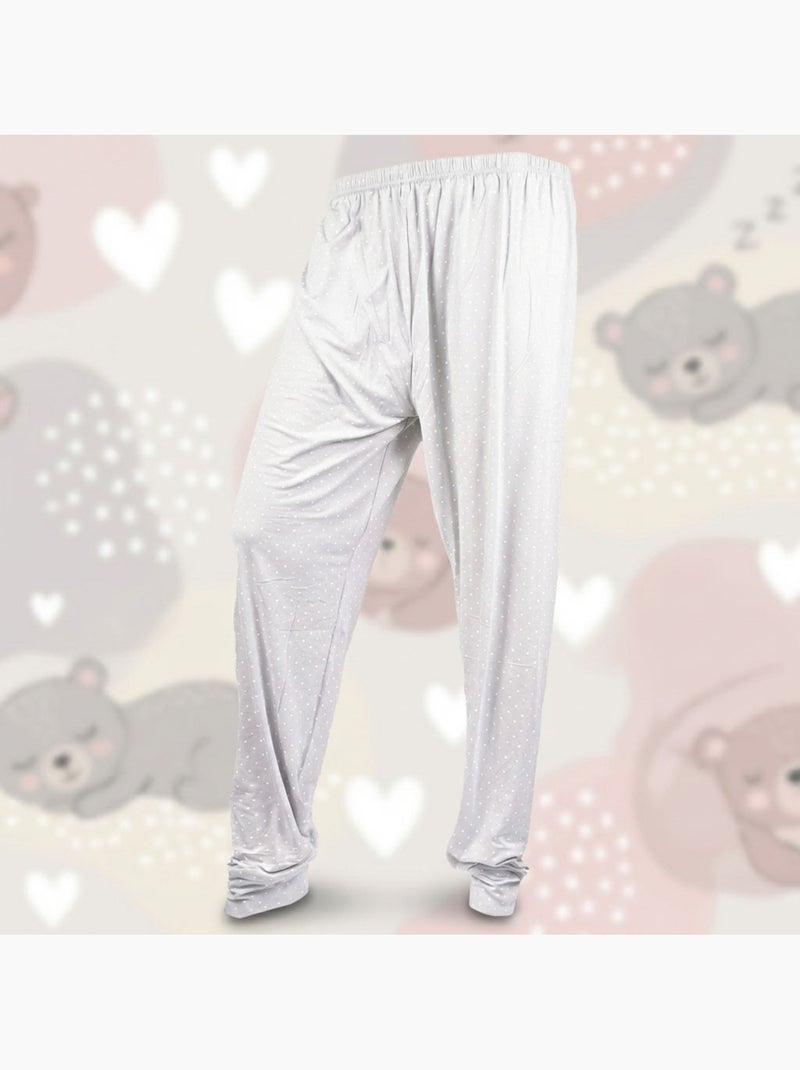 OZABI Conjunto de pijama largo para mujer con mangas largas Gris - Kiabi