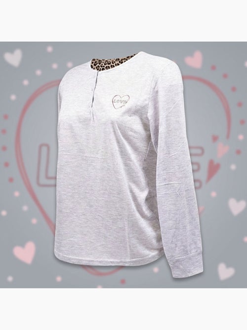 OZABI Conjunto de pijama largo para mujer con mangas largas - Kiabi