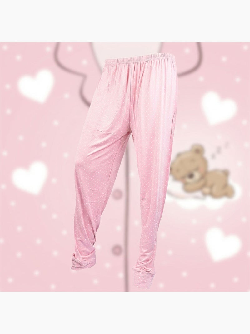 OZABI Conjunto de pijama largo para mujer con mangas largas Rosa - Kiabi
