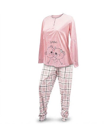 OZABI Conjunto de pijama largo para mujer con mangas largas