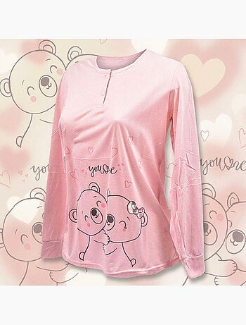 OZABI Conjunto de pijama largo para mujer con mangas largas