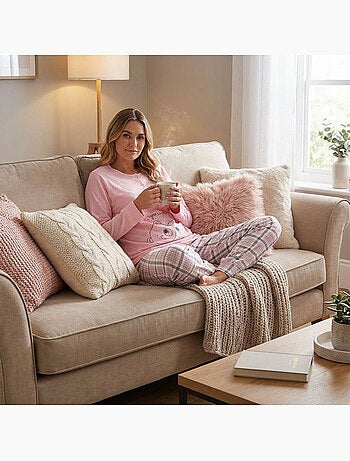 OZABI Conjunto de pijama largo para mujer con mangas largas