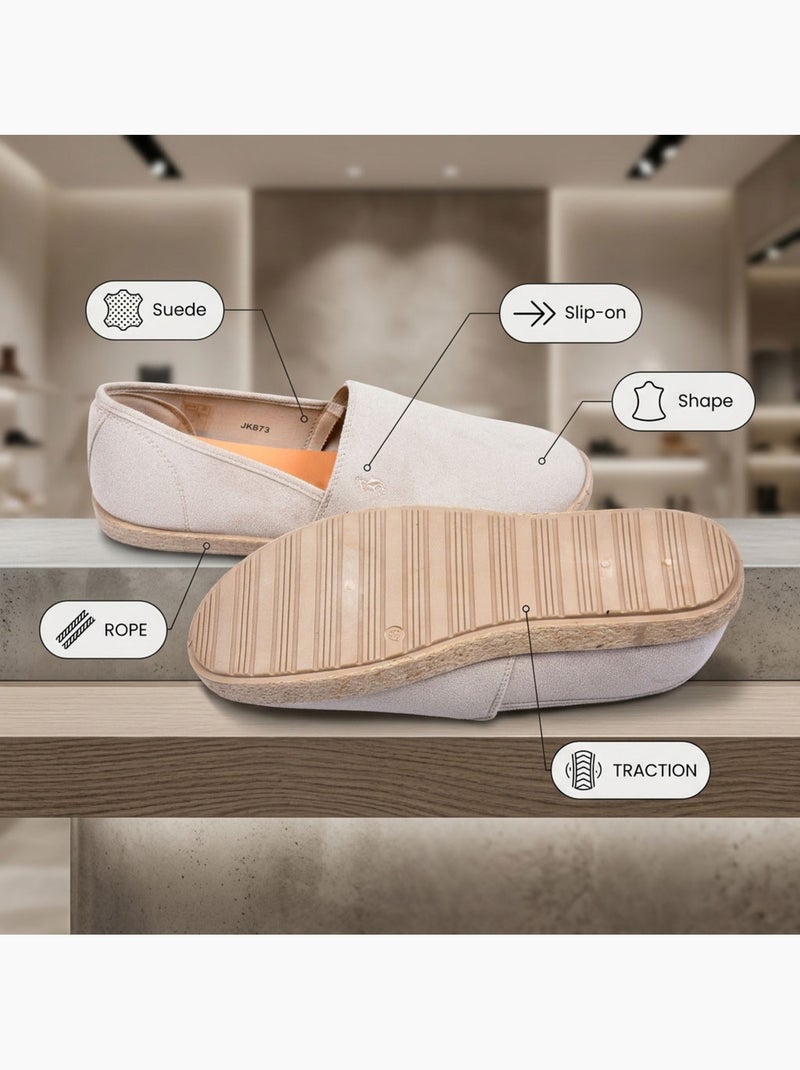 OZABI: elegantes alpargatas de hombre para el verano, sin cordones, con un estilo chic y desenfadado Crema - Kiabi