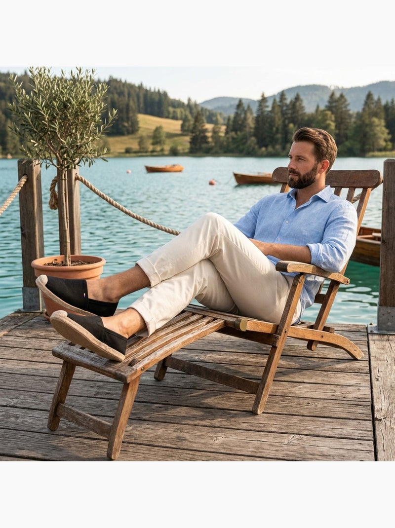 OZABI: elegantes alpargatas de hombre para el verano, sin cordones, con un estilo chic y desenfadado Negro - Kiabi