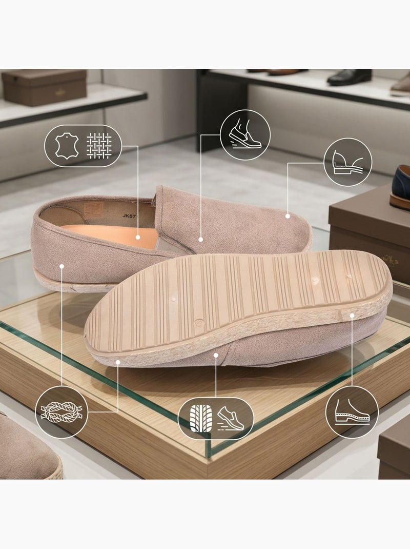 OZABI: elegantes alpargatas de hombre para el verano, sin cordones, con un estilo chic y desenfadado Taupe - Kiabi