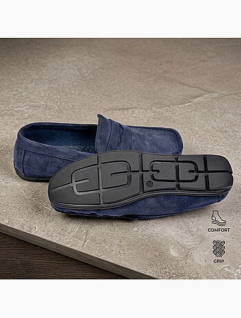 OZABI: mocasines de hombre para la ciudad, cómodos, sin cordones, de nubuck flexible