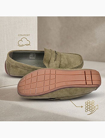 OZABI: mocasines de hombre para la ciudad, cómodos, sin cordones, de nubuck flexible