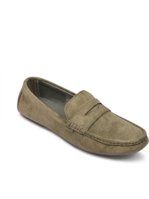 OZABI: mocasines de hombre para la ciudad, cómodos, sin cordones, de nubuck flexible - Kiabi