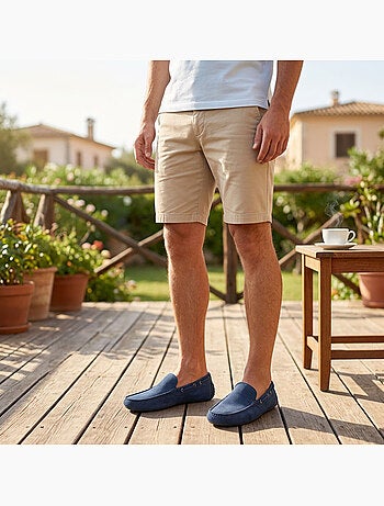 OZABI Mocasines de verano para hombre, estilo náutico, de nubuck flexible