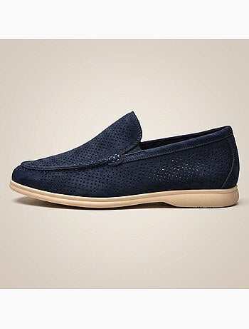 OZABI Mocasines para hombre con microperforaciones, modelo Slip On Premium, cómodos, tallas