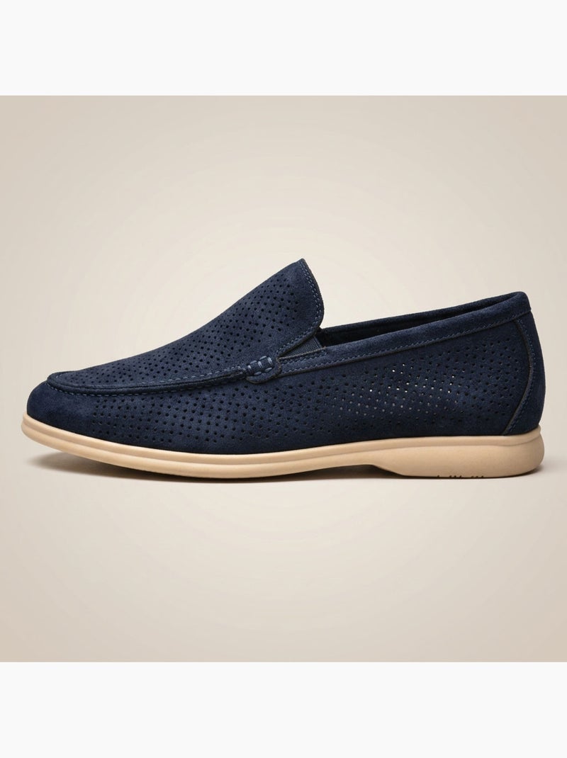 OZABI Mocasines para hombre con microperforaciones, modelo Slip On Premium, cómodos, tallas Azul marino - Kiabi