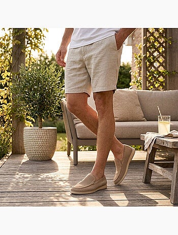 OZABI Mocasines para hombre con microperforaciones, modelo Slip On Premium, cómodos, tallas