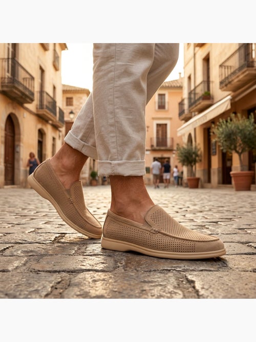 OZABI Mocasines para hombre con microperforaciones, modelo Slip On Premium, cómodos, tallas - Kiabi