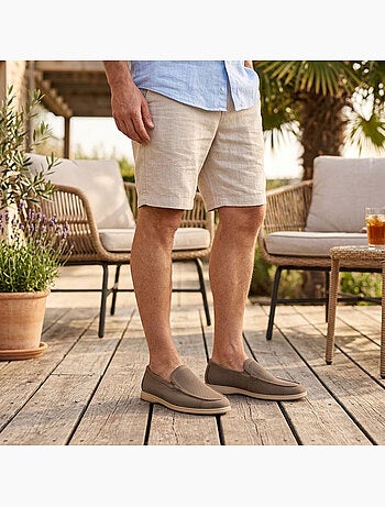 OZABI Mocasines para hombre con microperforaciones, modelo Slip On Premium, cómodos, tallas