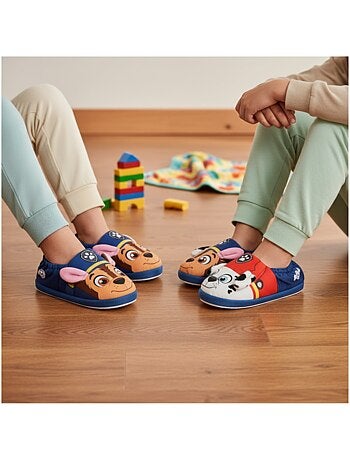 OZABI Pack 2 pares pantuflas niño Patrulla Canina antideslizantes