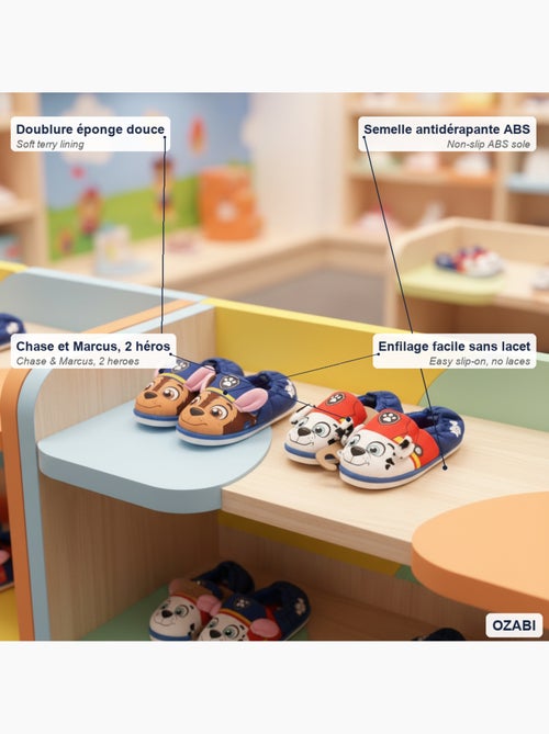 OZABI Pack 2 pares pantuflas niño Patrulla Canina antideslizantes - Kiabi