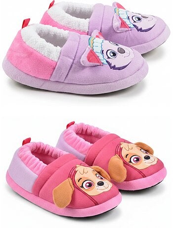 OZABI Pack 2 pares pantuflas niño Patrulla Canina antideslizantes