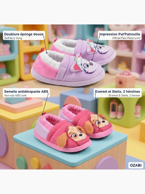 OZABI Pack 2 pares pantuflas niño Patrulla Canina antideslizantes - Kiabi
