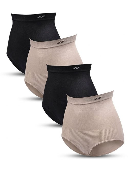 OZABI Pack de 4 braguitas moldeadoras para mujer, de talle alto y para un vientre plano - Kiabi OZABI Pack de 4 braguitas moldeadoras para mujer, de talle alto y para un vientre plano - Kiabi