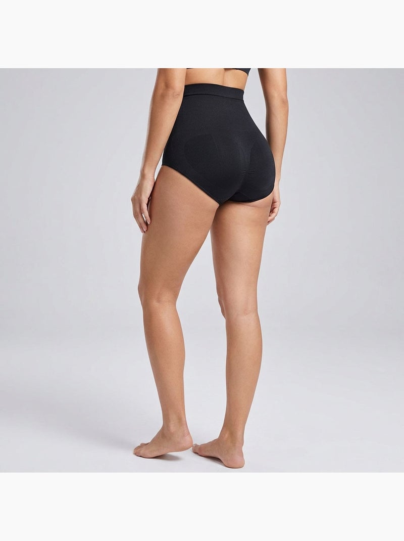 OZABI Pack de 4 braguitas moldeadoras para mujer, de talle alto y para un vientre plano Negro Marrón - Kiabi