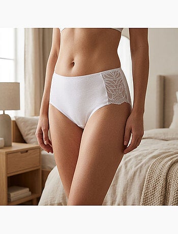 OZABI Pack de braguitas de algodón con encaje para mujer – Lote de 5