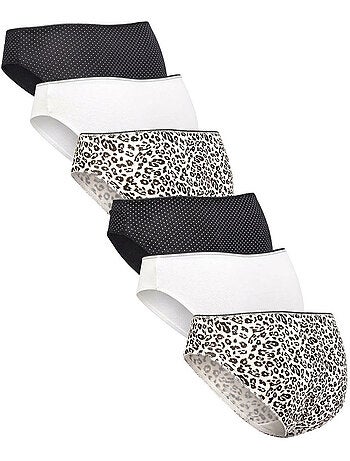 OZABI Pack de braguitas de algodón para mujer – Lote de 6