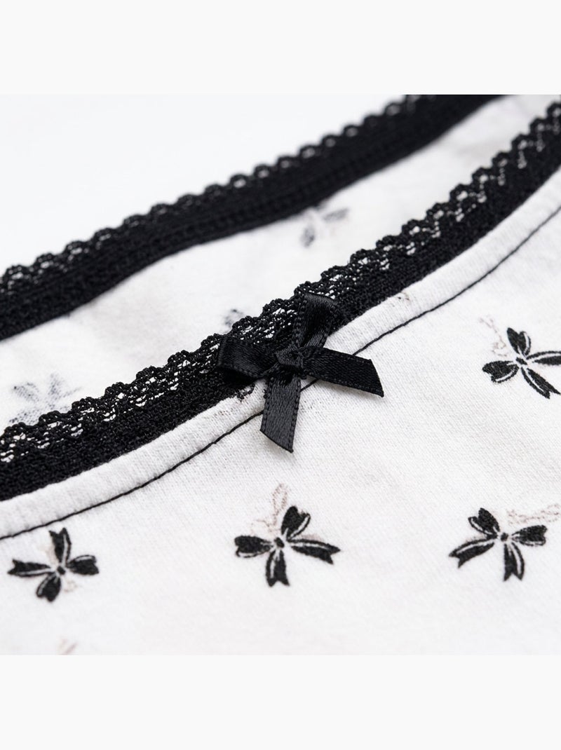 OZABI Pack de braguitas de algodón para niña - Lote de 6 Blanco Beige Negro - Kiabi