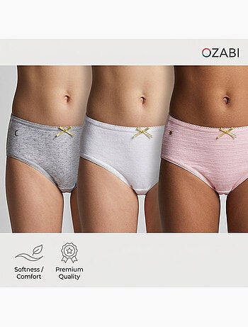 OZABI Pack de braguitas de algodón para niña - Lote de 6